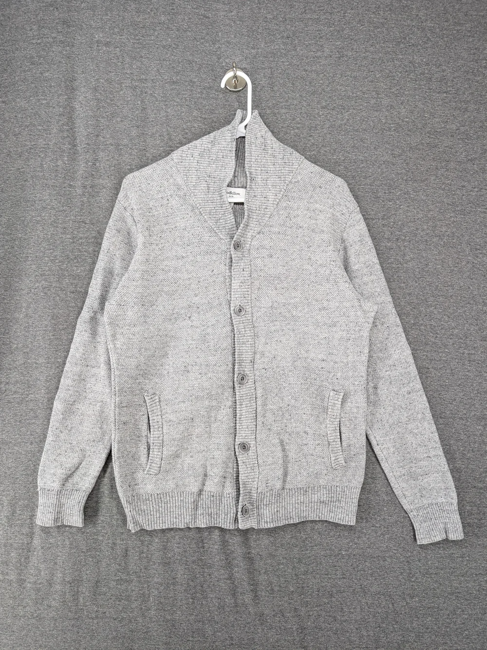 Goodfellow & Co Light Gray Shawl Collar Button Cardigan